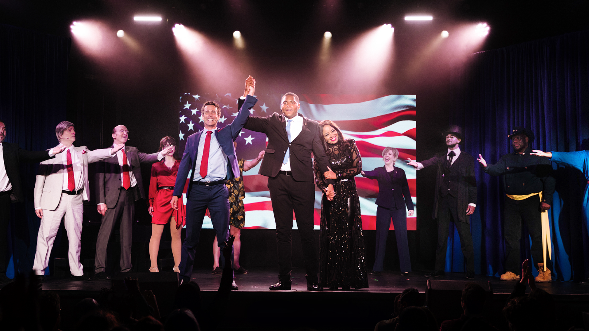 cast of the play 44 onstage at the Kirk Douglas